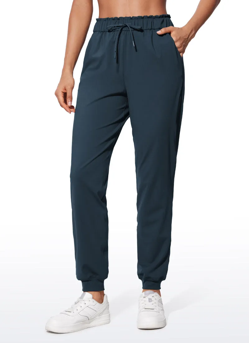 Stretch High Waisted Pockets Joggers 28