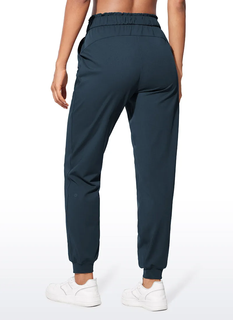 Stretch High Waisted Pockets Joggers 28