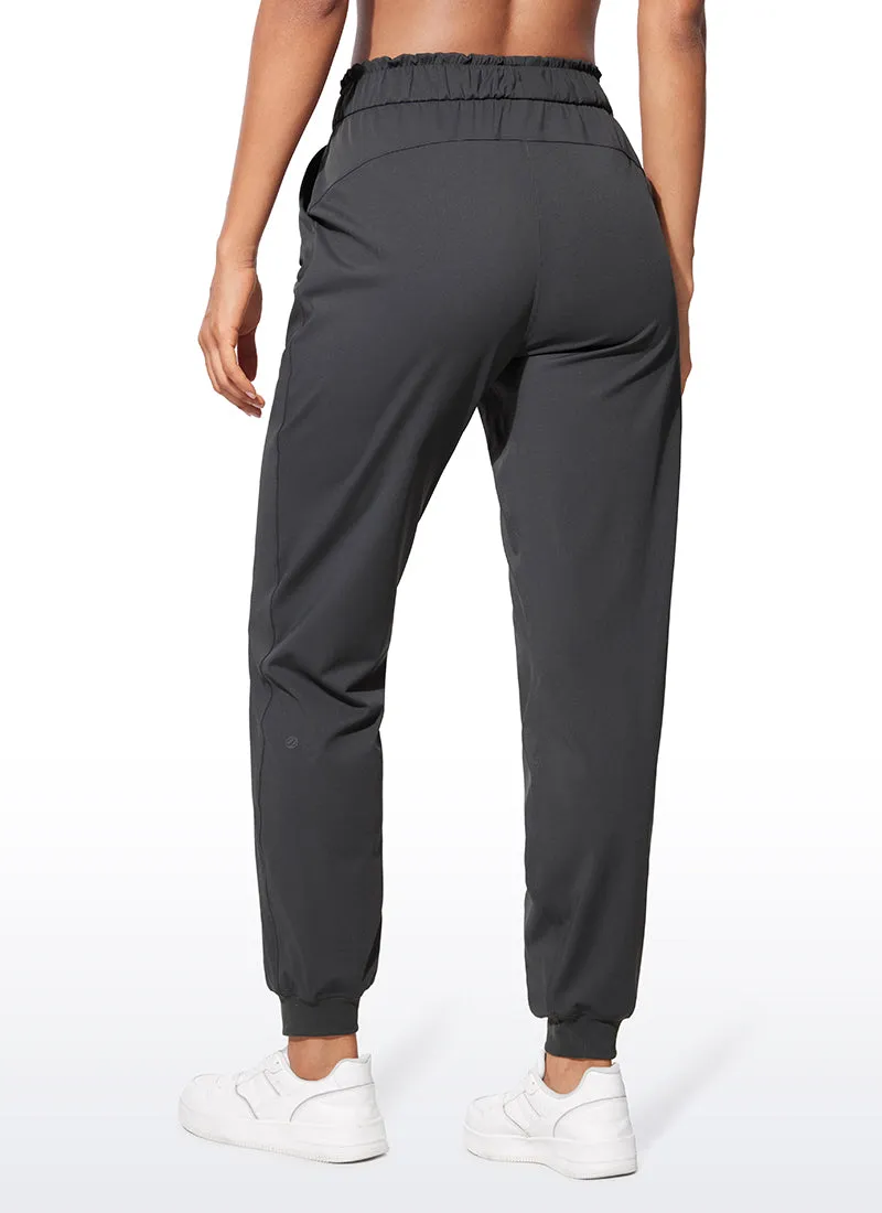 Stretch High Waisted Pockets Joggers 28