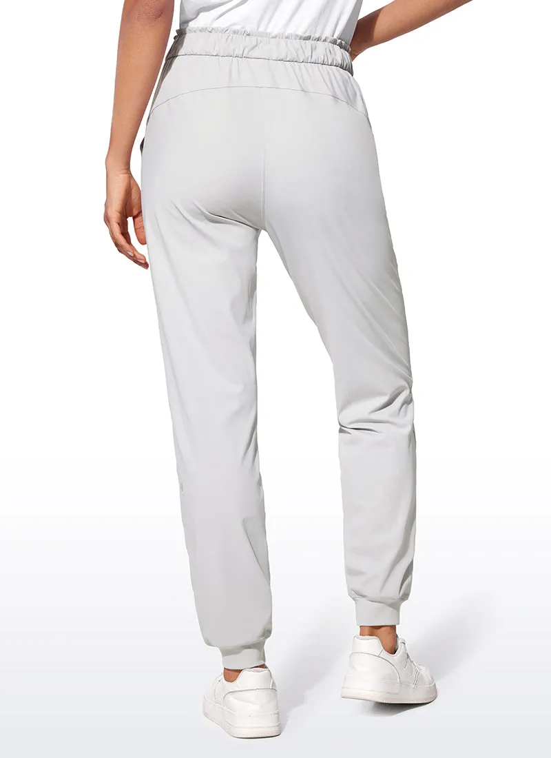 Stretch High Waisted Pockets Joggers 28