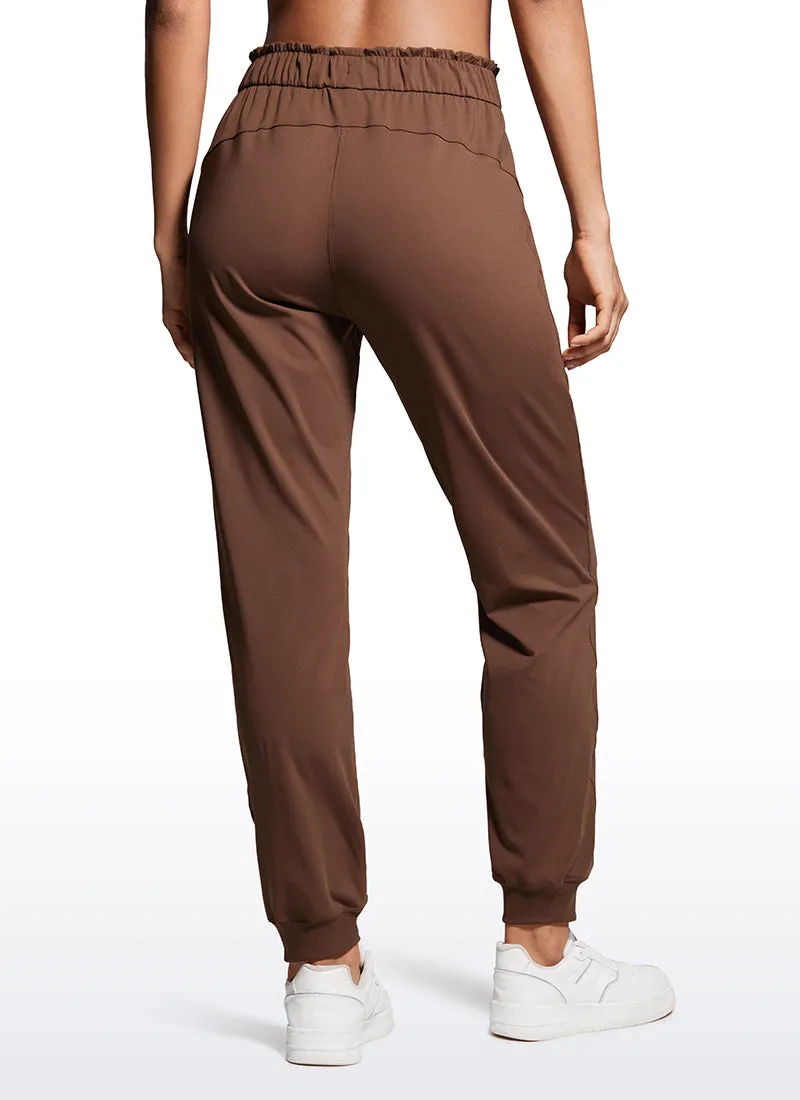 Stretch High Waisted Pockets Joggers 28