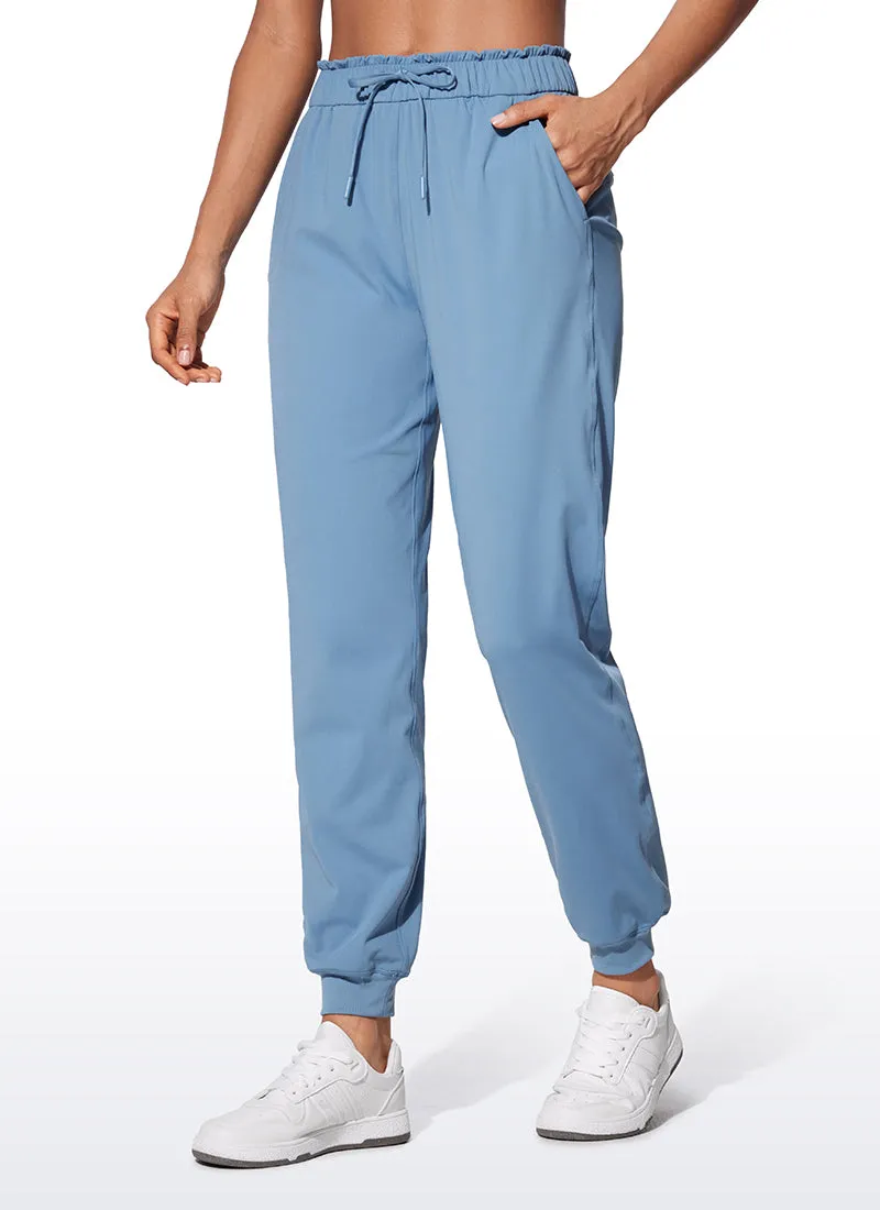 Stretch High Waisted Pockets Joggers 28