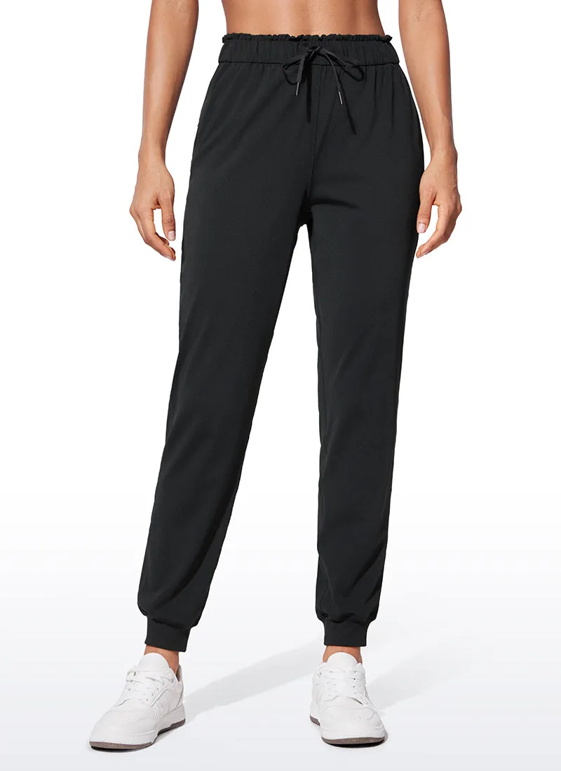 Stretch High Waisted Pockets Joggers 28