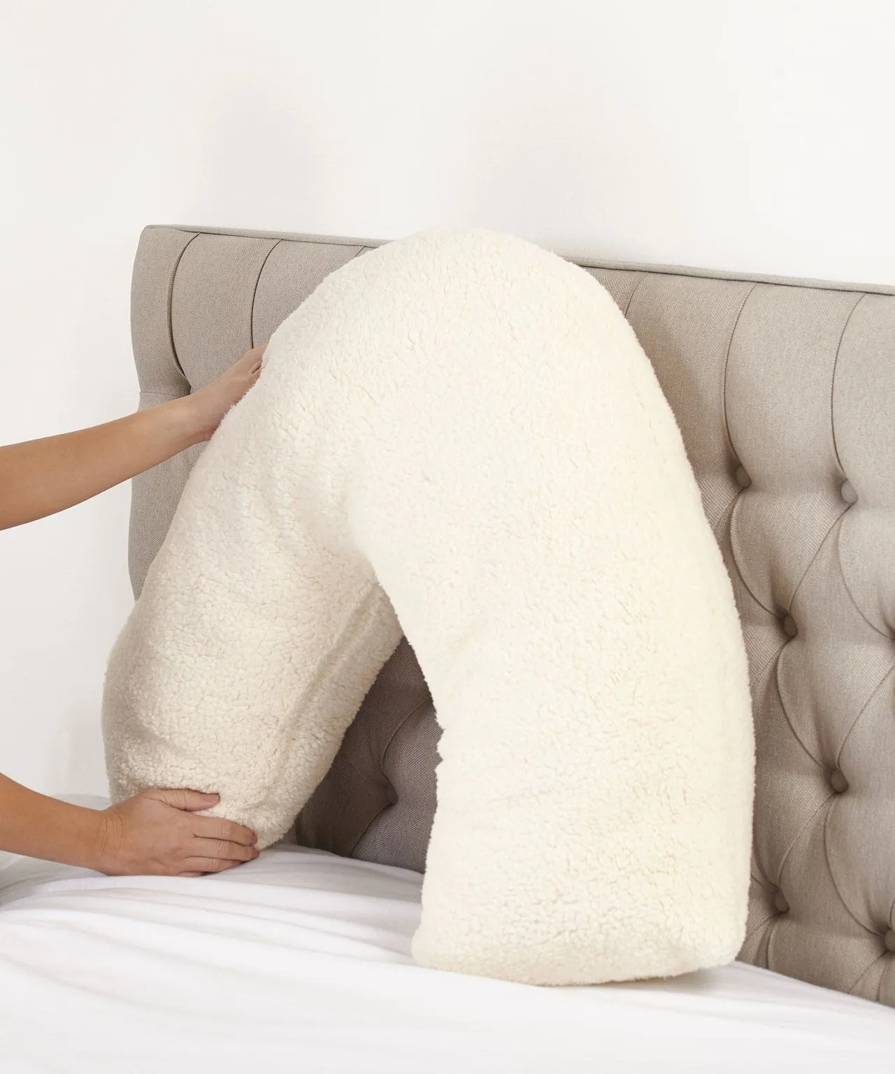 Super soft fleece v-shape pillow