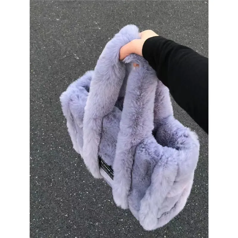 THE TOTE BAG Faux Fur Fluff Handbag