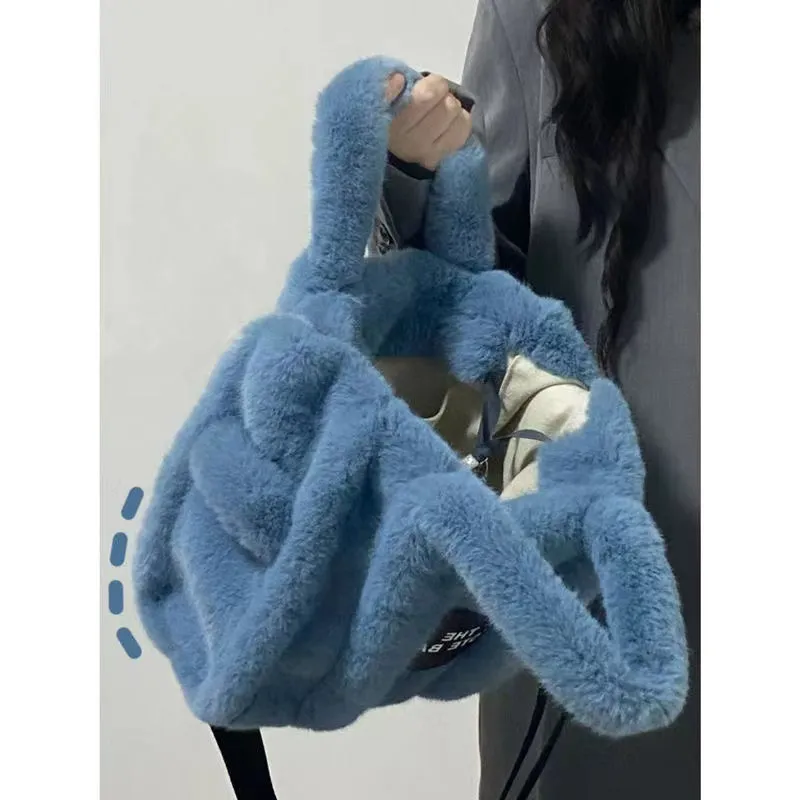 THE TOTE BAG Faux Fur Fluff Handbag