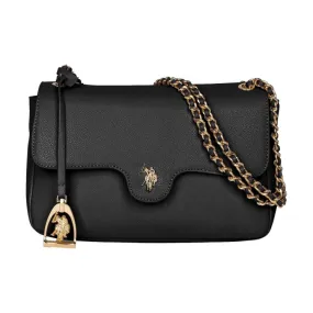 U. S. Polo ASSN BEUJE6372 WVP000 JONES Flap Crossbody Bag Black