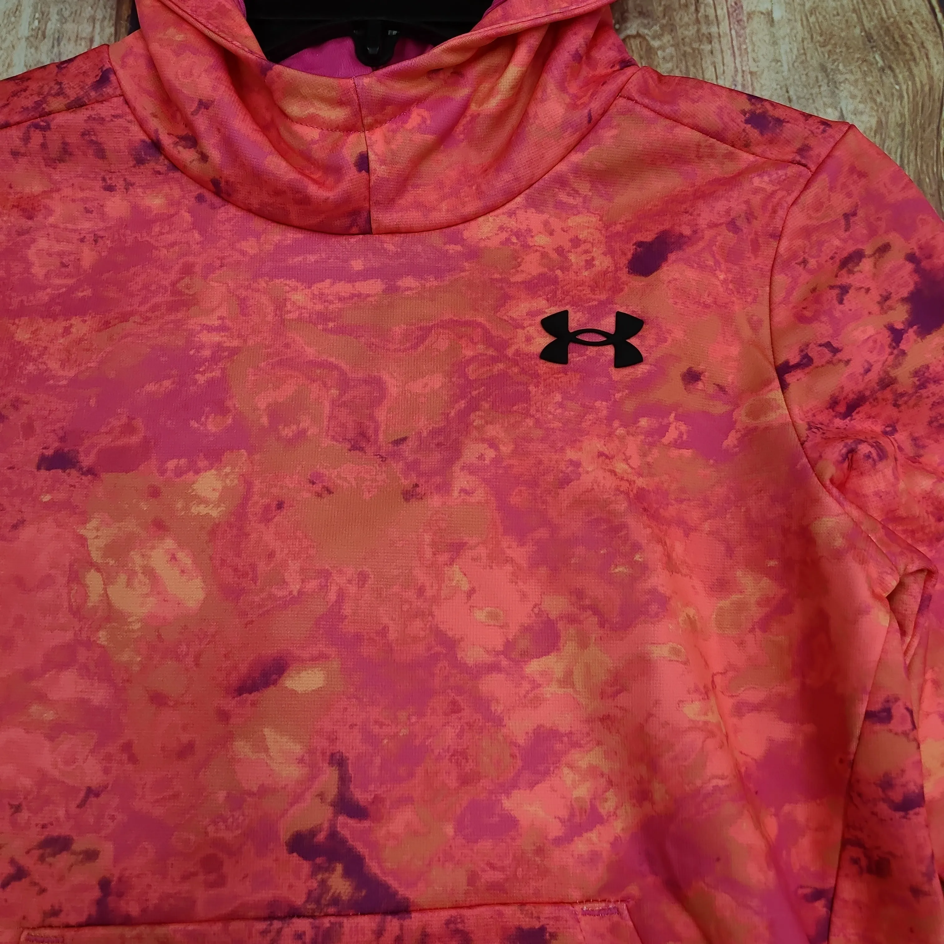 UA GIRLS ARMOUR FLEECE PRINTED HOODIE