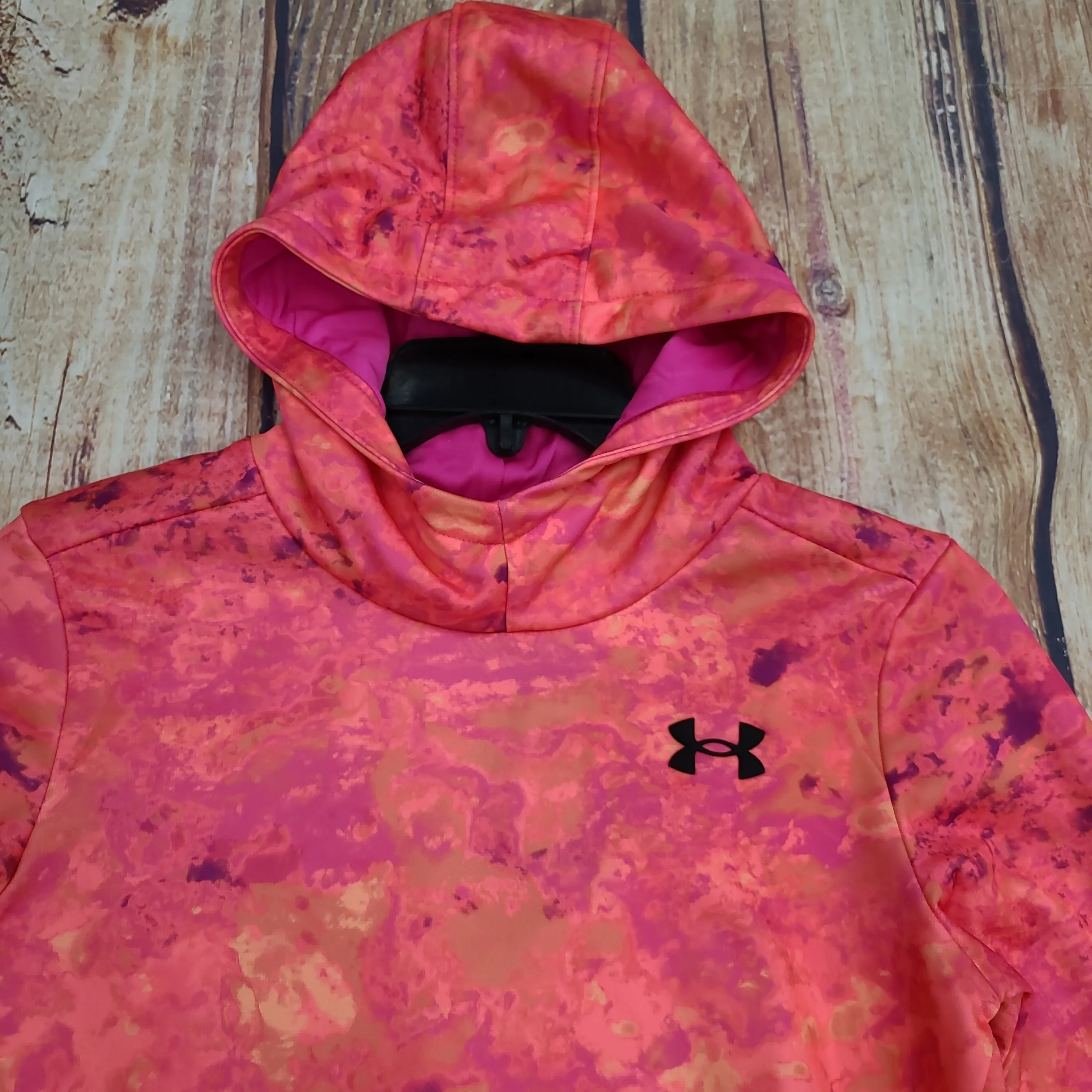 UA GIRLS ARMOUR FLEECE PRINTED HOODIE