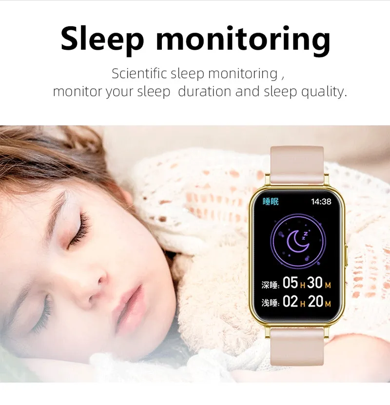 Unisex Heart Rate Blood Pressure Monitoring Bluetooth-Compatible Smart Watch