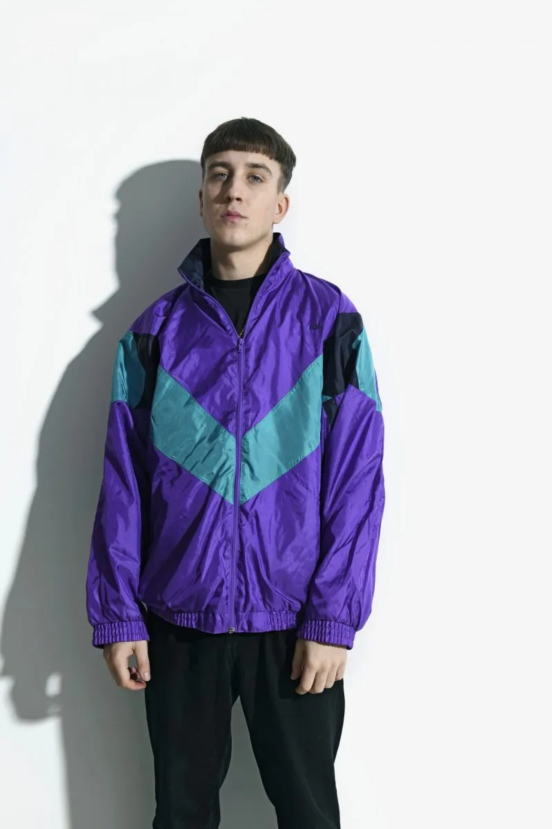 vintage windbreaker purple jacket