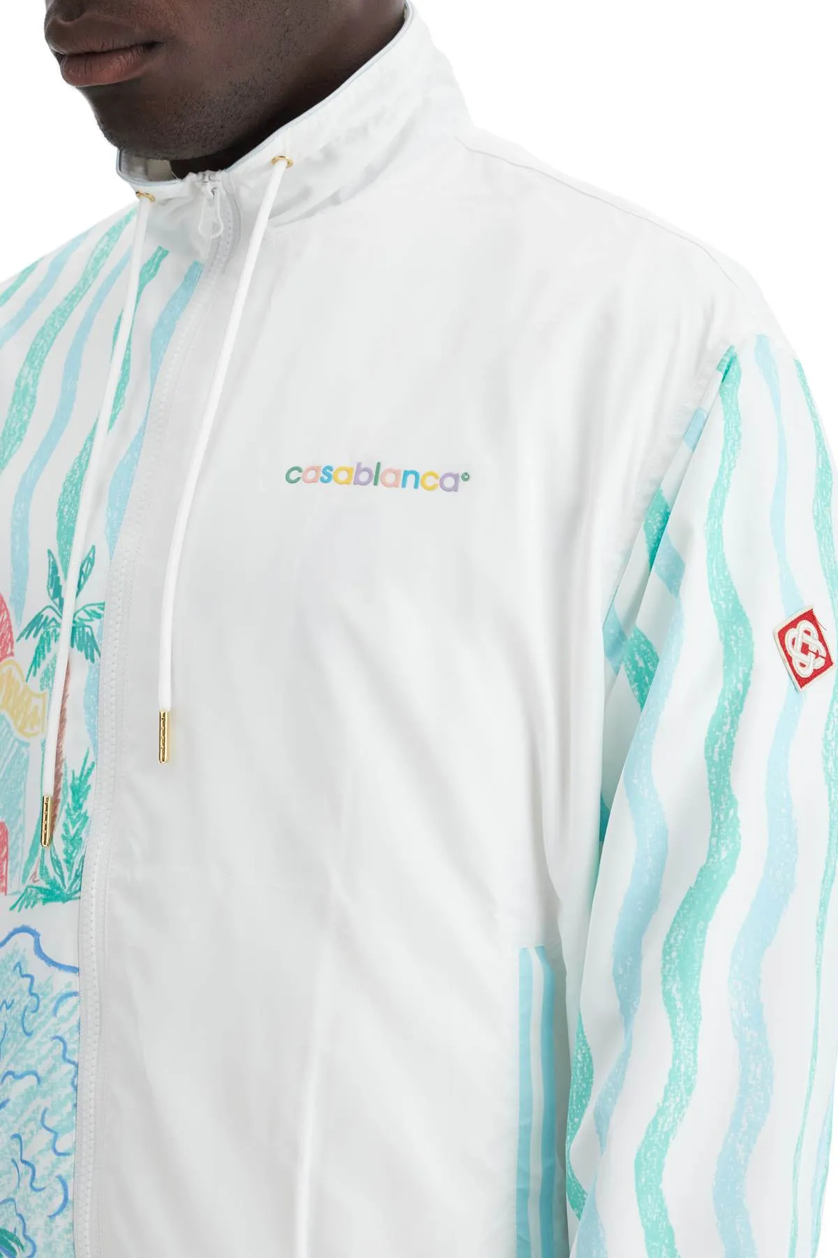 WINDBREAKER JACKET WITH MAISON MEMPHIS PRINT