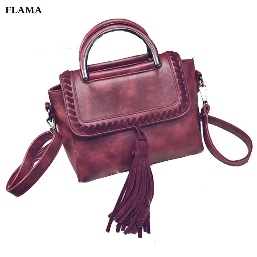 Women bag Leather Tassel crossbody Hbag Shoulder Bag Large Tote Ladies Purse famouswomen messenger bags