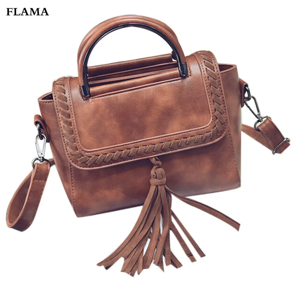 Women bag Leather Tassel crossbody Hbag Shoulder Bag Large Tote Ladies Purse famouswomen messenger bags