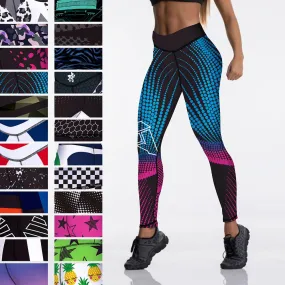 Women Leggings Slim High Waist Elasticity Leggings Fitness Printing leggins Breathable Woman Pants Leggings Push Up Strength|Leg