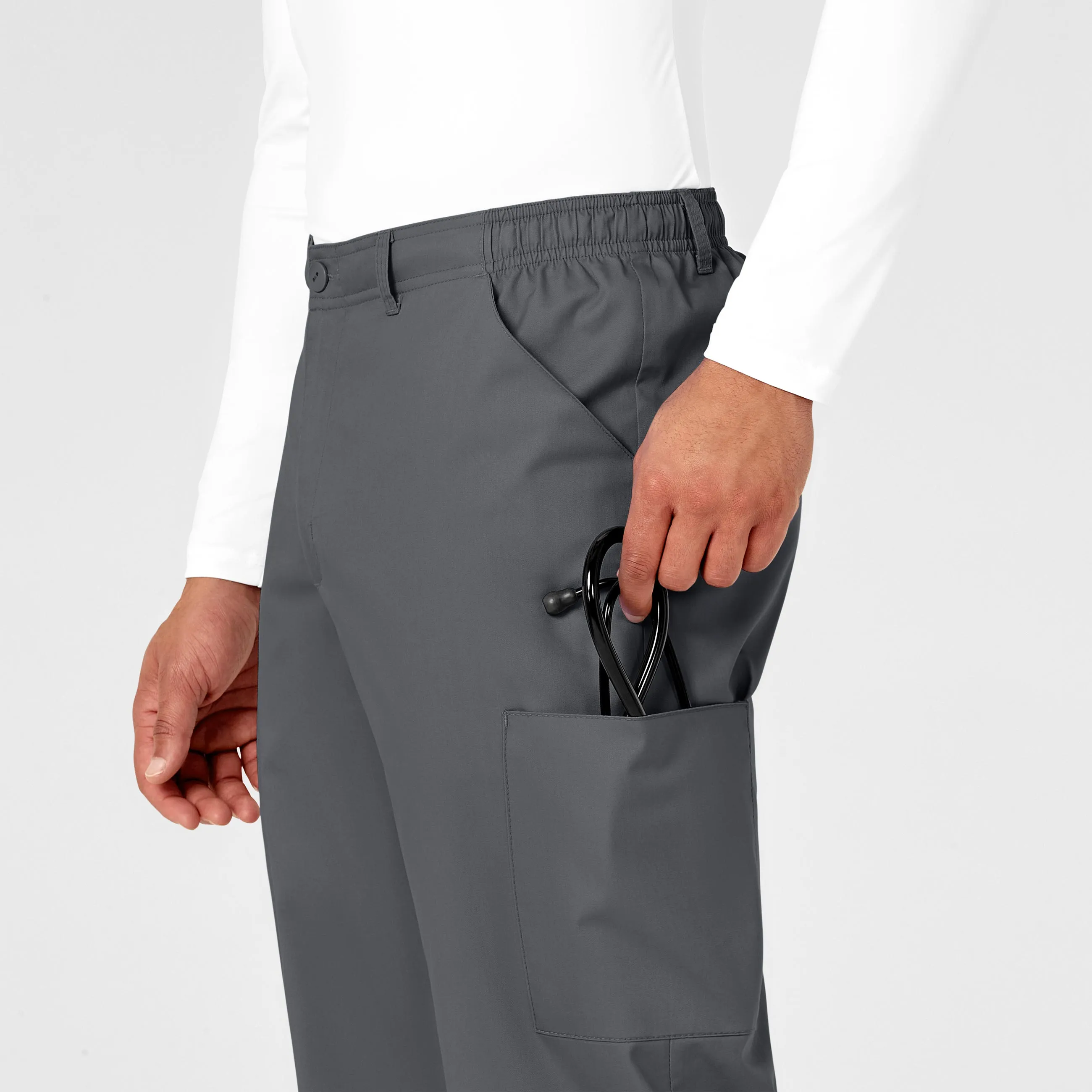 WonderWORK Men's Cargo Scrub Pant - Pewter