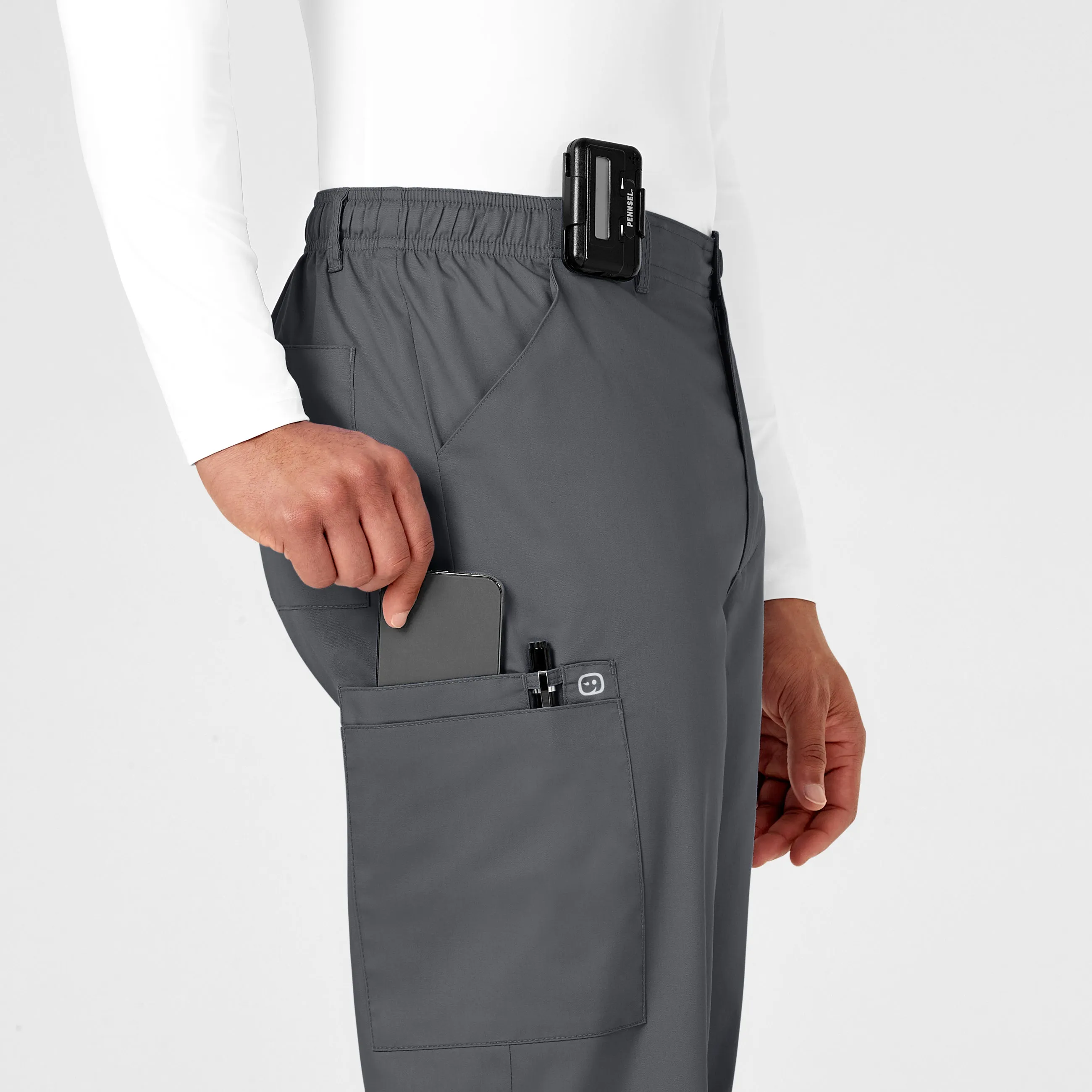 WonderWORK Men's Cargo Scrub Pant - Pewter