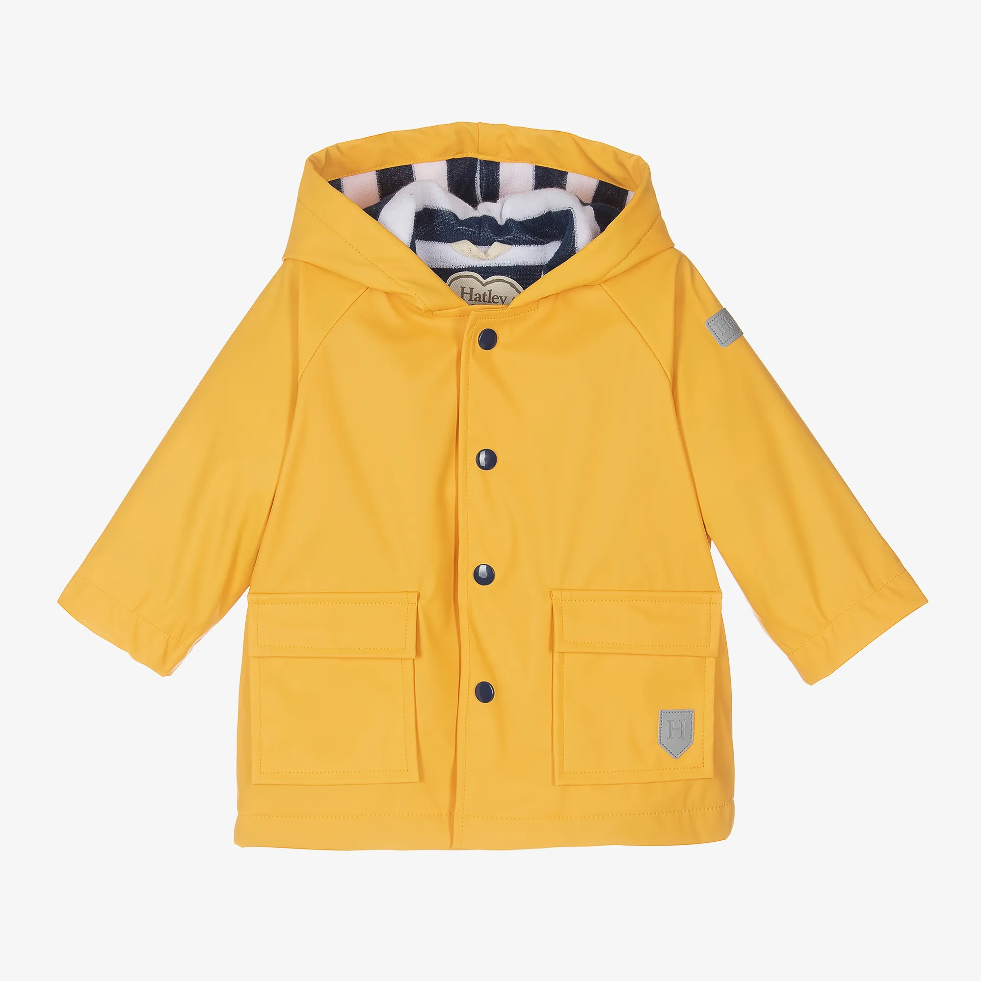 Yellow Hooded Baby Raincoat