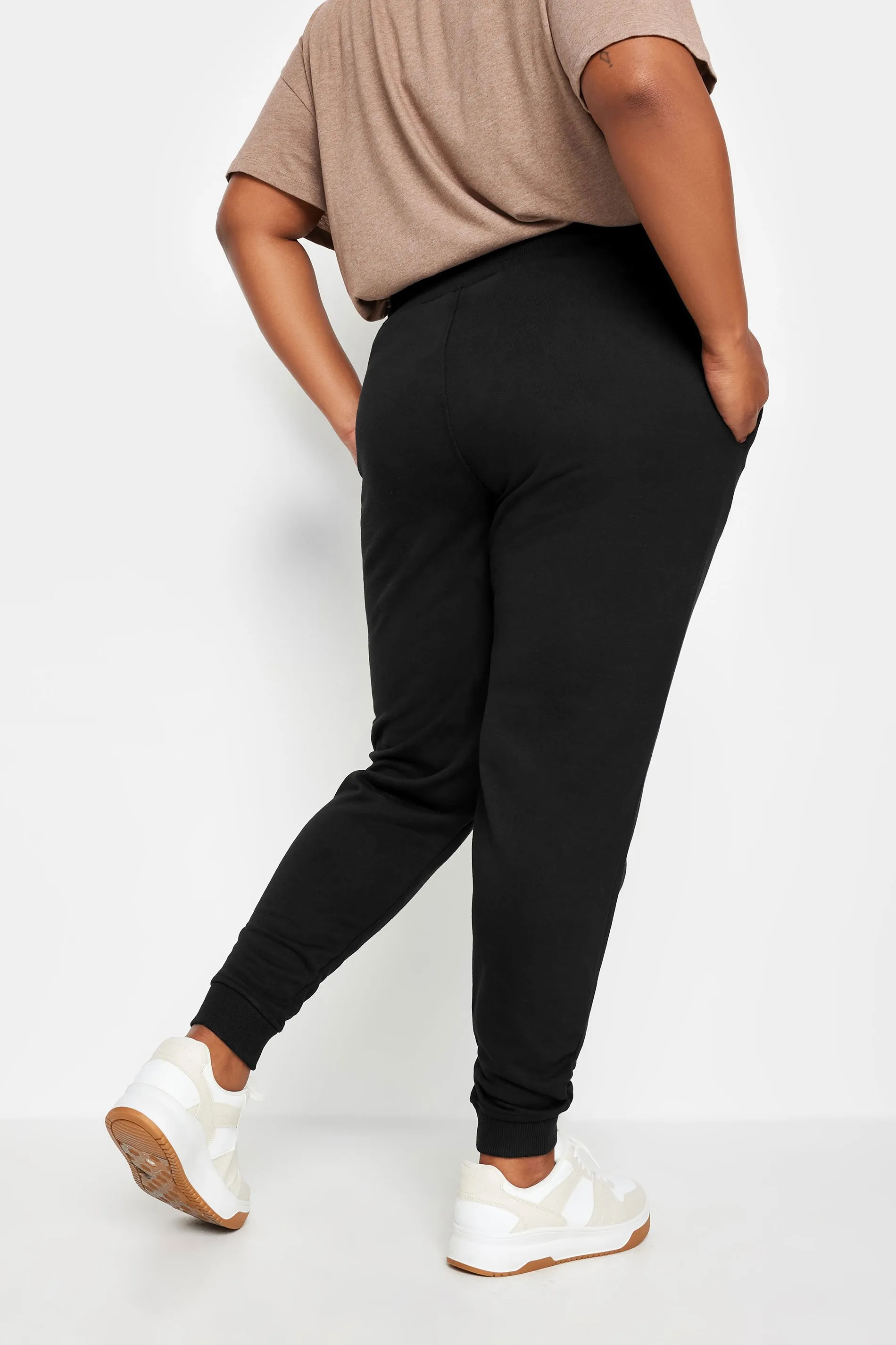 YOURS Curve Black Elasticated Stretch Joggers