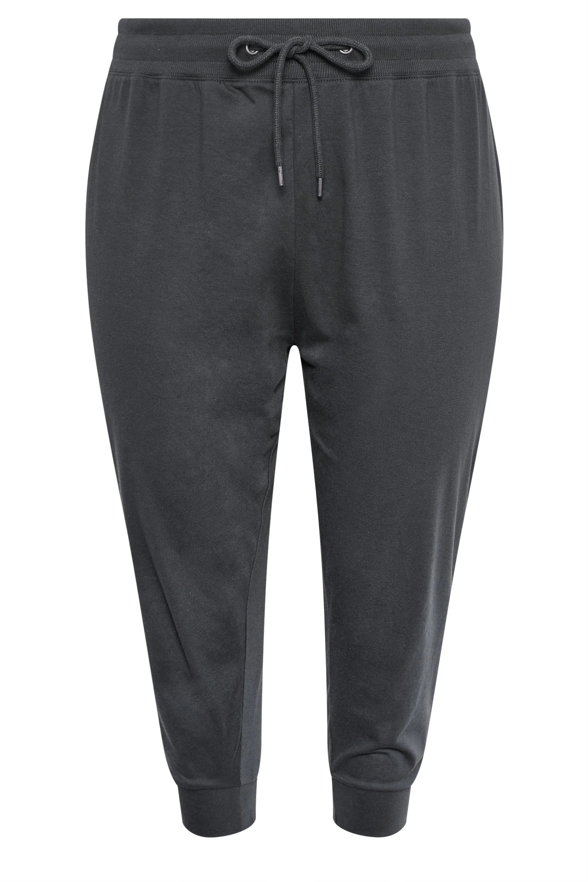 YOURS Curve Charcoal Grey Cropped Joggers